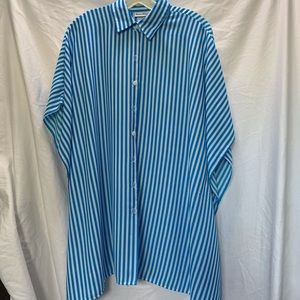 Tommy Bahama Striped Button Down Poncho Top